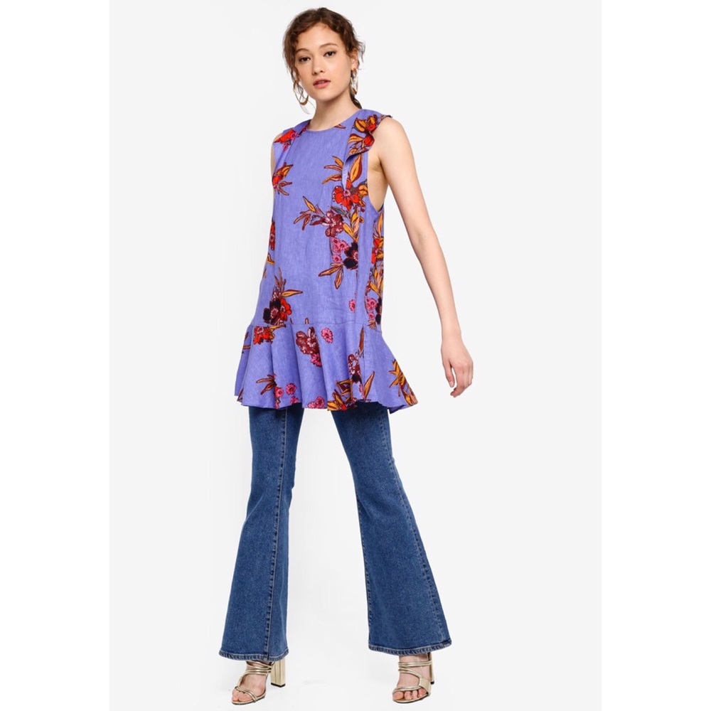 FREE PEOPLE • Summer In Tulum Floral Tunic Top - Picture 3 of 10